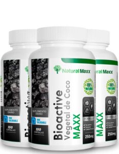 Pack de 3 Carbón activado de coco 300 capsulas naturalmaxx