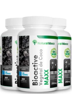 Pack de 3 Carbón activado de coco 300 capsulas naturalmaxx