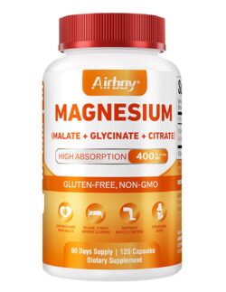 Magnesio Airboy 400 mg – Malato, Glicinato y Citrato en una Fórmula Avanzada