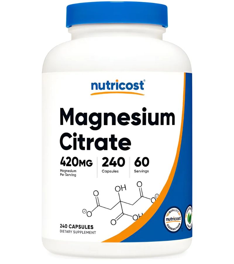 diseño halnatur (19) citrato de magnesio 240 capsulas nutricost