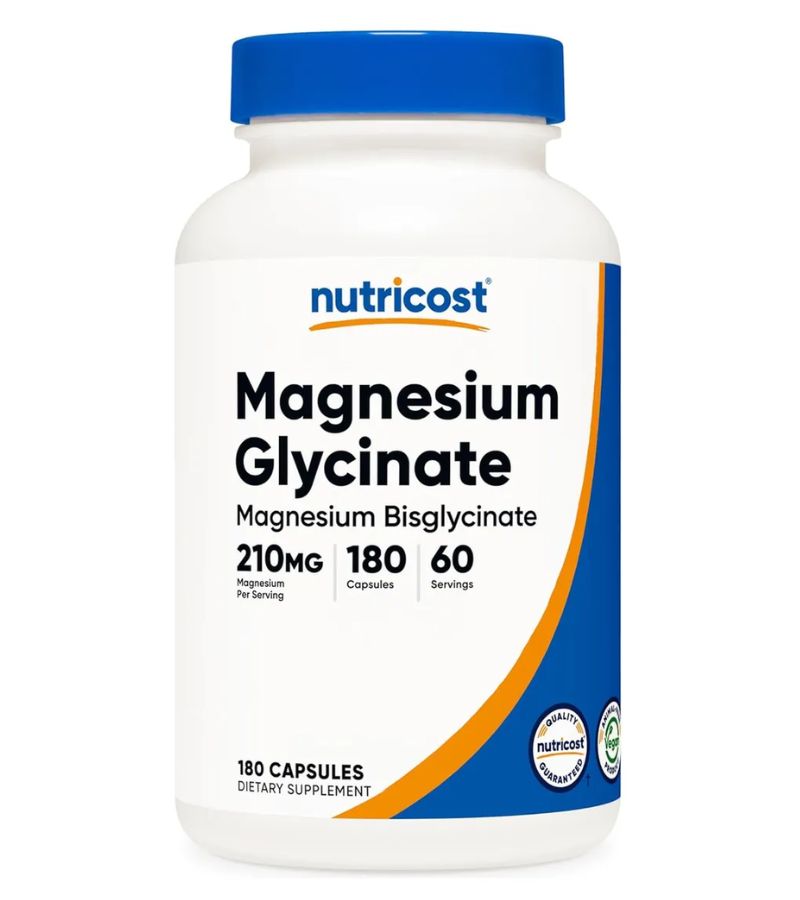 diseño halnatur (48) magnesium glycinate 180 capsulas nutricost