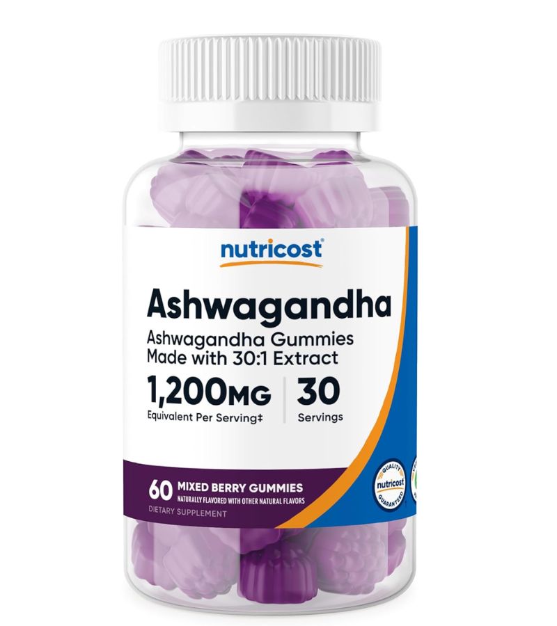 diseño halnatur (55) ashwagandha 1200mg 60 gomitas nutricost