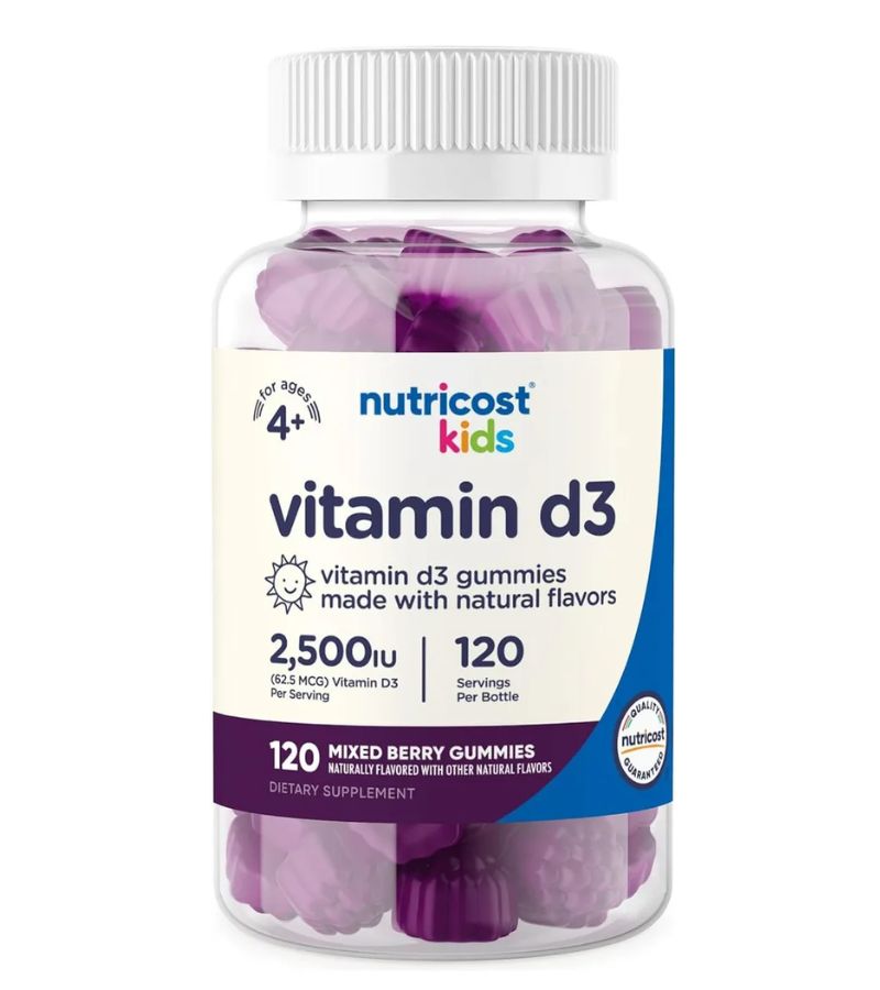 diseño halnatur (58) vitamin d3 120 gomitas nutricost