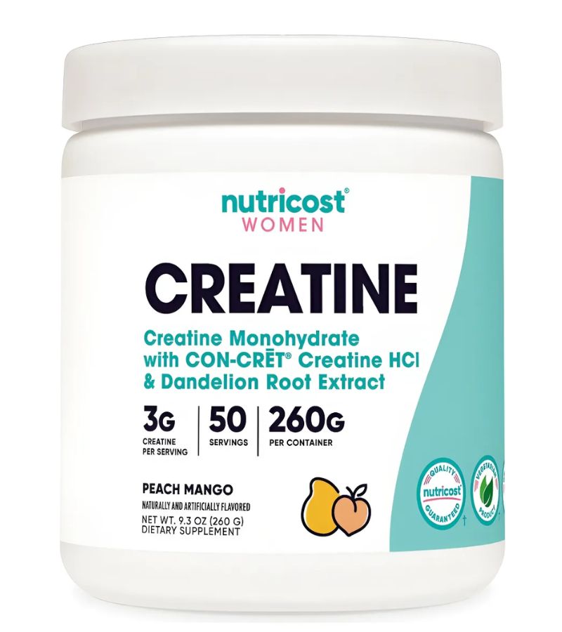 diseño halnatur (61) creatine monohydrate 260g mango nutricost women