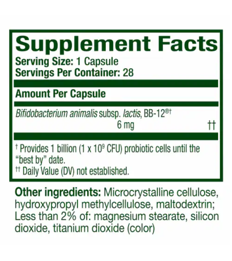 Align Probiotic 24/7 disgest support 28 capsules — Tabla de suplementos Align Probiotic 24/7 disgest support 28 capsules — Tabla de suplementos
