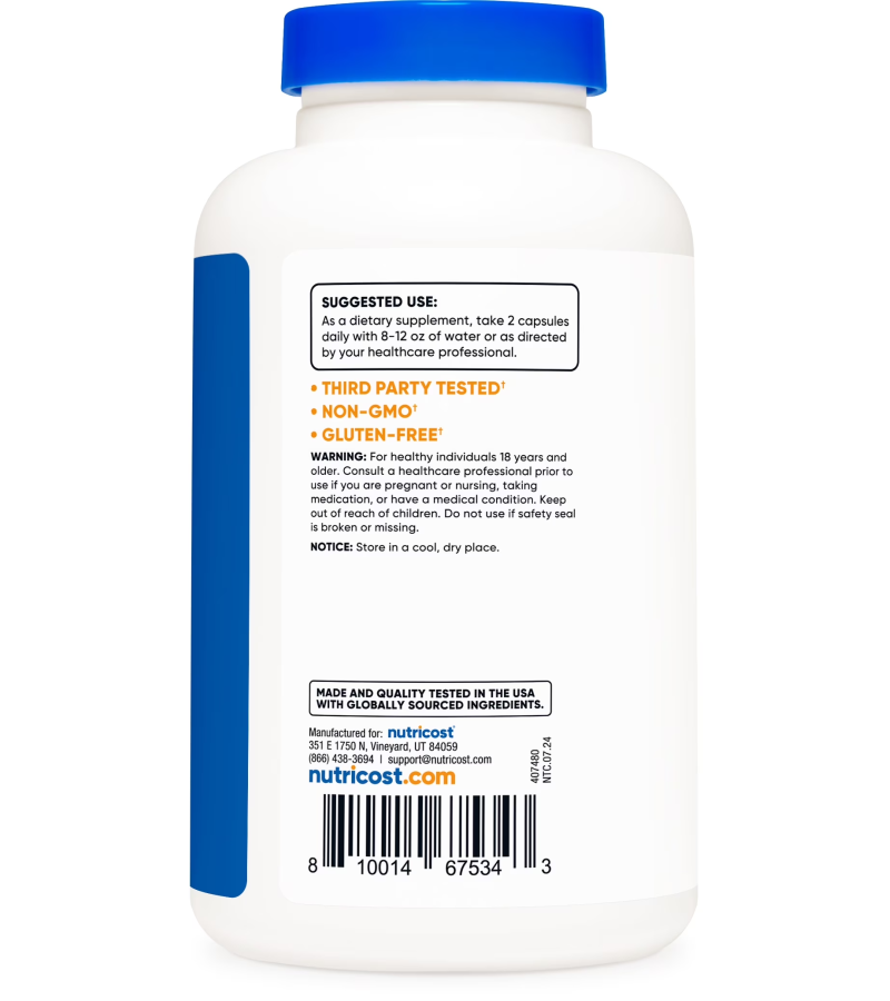 Alpha Lipoic Acid 240 capsulas Nutricost — Imagen Alpha Lipoic Acid 240 capsulas Nutricost