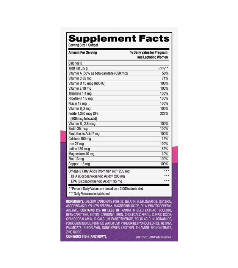 One Daily Prenatal 60 Softgels EQUADAY — Imagen One Daily Prenatal 60 Softgels EQUADAY