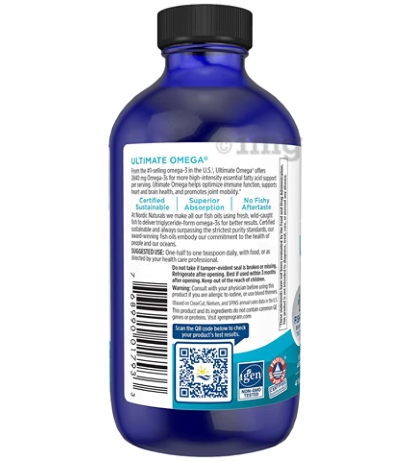 Ultimate Omega Extra – 237 ml (líquido) | Nordic Naturals — Tabla de suplementos Ultimate Omega Extra – 237 ml (líquido) | Nordic Naturals — Tabla de suplementos