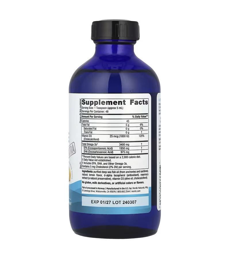 Ultimate Omega Extra – 237 ml (líquido) | Nordic Naturals — Imagen Ultimate Omega Extra – 237 ml (líquido) | Nordic Naturals